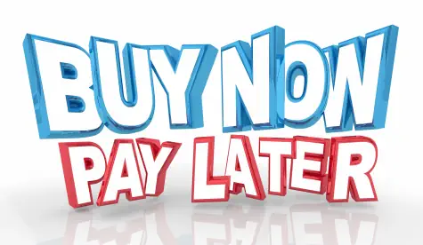 Buy now pay later text