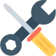 Screwdriver and Spanner Icon